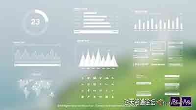 PR预设-简约空间感非常实用有趣展示的信息图表动画