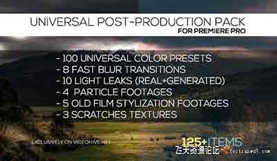 视频后期调色转场PR预设包 Universal Post-Production Pack