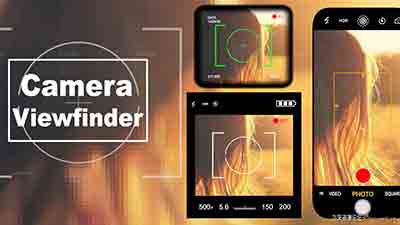 FCPX插件-摄像机对焦UI边框动画模板 Camera Viewfinder