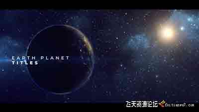 PR模板下载-地球文字标题片头 Earth Planet Titles