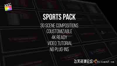FCPX插件-体育栏目包装动画 Sports Pack
