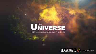 大气粒子宇宙感文字标题宣传片头 The Universe – Cinematic