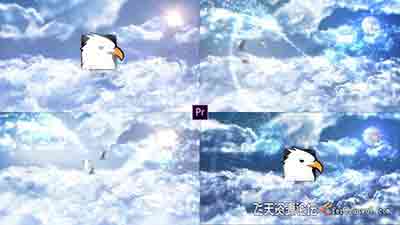 PR模板下载-天空云层Logo动画模板 Sky Logo Reveals