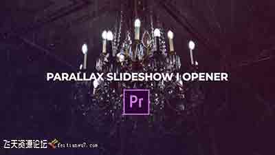 PR模板-像素分离视差开场 Parallax Slideshow Opener Premiere Pro
