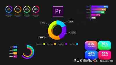 PR预设-信息图表图形解说动画产品调查数据分析图形模板