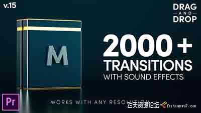 PR模板-2000+种效果视频转场特效制作色彩分离扭曲抖动音效V15