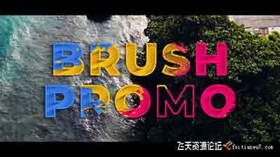 PR预设-手绘动态油漆笔刷现代画笔描边风格文字标题模板