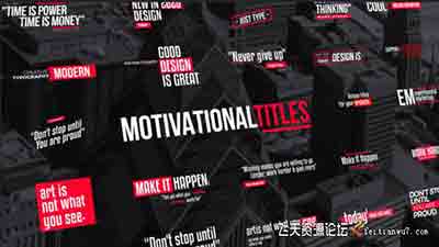 FCPX插件-25个现代简洁文字标题排版动画 Titles Motivational