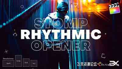 横竖屏图片文字快闪片头FCPX模板-Rhythmic Opener