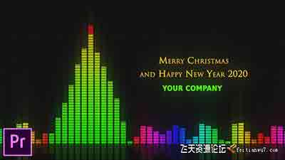 PR预设-音频表音频均衡器音乐可视化节日祝福动画片头