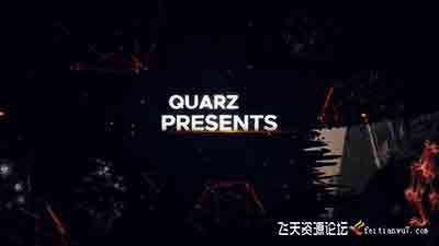 PR模板下载-恐怖电影预告片故障粒子介绍宣传标题动画模板
