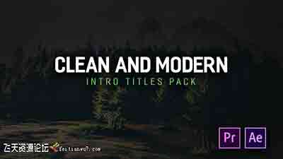 PR预设-时尚文字标题动画 Modern Intro Titles Pack for Premiere Pro