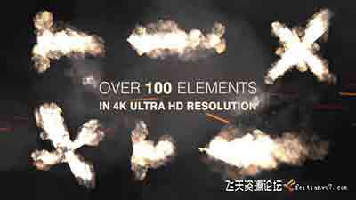 4K高清102组动作枪战电影枪口火焰闪光火花特效素材-视频/音效素材