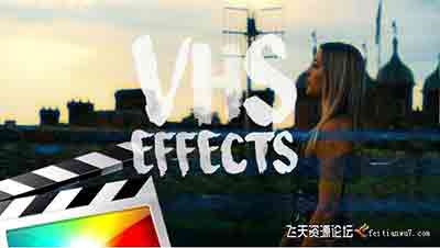 FCPX插件24种复古老录像带损坏视觉效果画面制作FCPX插件