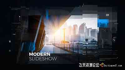 现代科技感幻灯片开场 Modern Slideshow 22814713