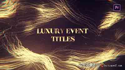 PR预设-奢华线条背景颁奖片头 Luxury Event Titles Mogrt