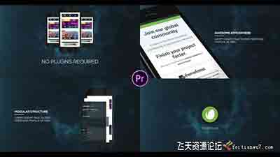 PR模板-3D手机APP应用程序演示幻灯片iphone界面功能宣传模板