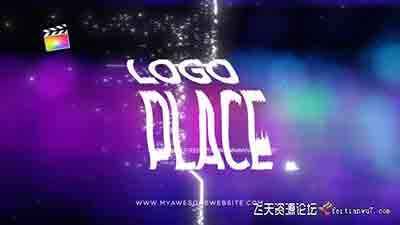 FCPX插件-复古科幻扭曲Logo动画 Glitch Bokeh Logo Intro