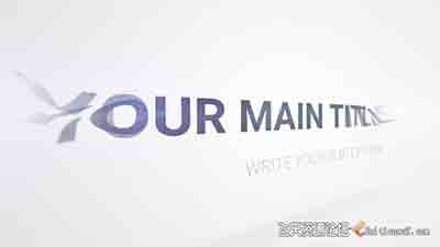 PR模板-文字翻转动画预设 Clean Elegant Rotation Title 2