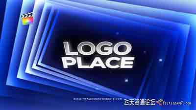 光效渐变光效Logo动画FCPX插件-Cinematic Gradient Squares