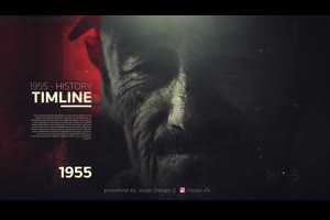 历史推进展示幻灯片ae模板 The History Timeline_展示ae模板