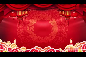中国风喜气洋洋年金鼠送福春节舞台背景片头AE模板_VIP专属ae模板