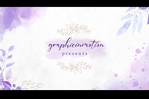 典雅花艺花卉叶子装饰设计婚礼婚庆幻灯片照片视频相册ae模板素材_VIP专属ae模板