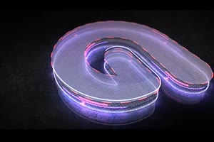 3D数字全息图高科技公司LOGO标志视频片头动画效果制作AE模板素材_logo展示ae模板