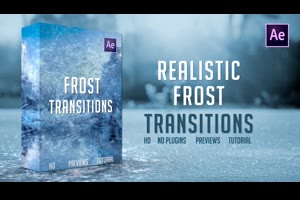 冰霜冻结霜冻雪花过渡转场动画效果包ae模板 Frost Transitions_展示ae模板
