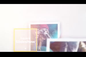 浮动方形照片框图文相册展示时尚旅游度假婚礼幻灯片AE模板源文件_相册ae模板