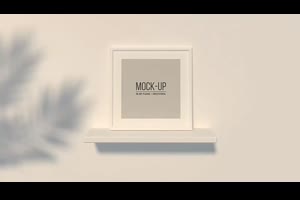 白墙上框架展示公司品牌证书海报广告视频动画ae模板素材_展示ae模板