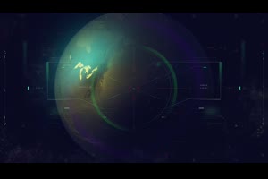 HUD屏幕UI显示器科幻界面科技标题无人机视图地球背景元素AE模板_科技展示ae模板