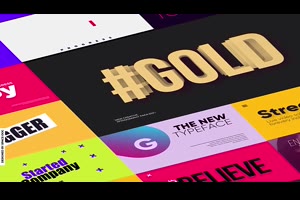 fcpx插件-20种现代彩色图形文字标题排版设计动Banner Typography