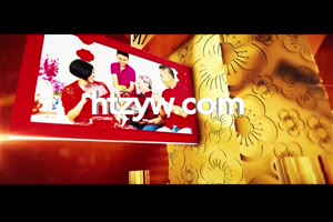 金光闪闪金柱子鼠年家庭版照片真挚拜年祝福展示片头AE模板_VIP专属ae模板