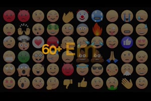 fcpx插件-120种手机短信社交聊天语音视频弹窗对话动画包+60个Emojis表情动Message Toolkit V.2