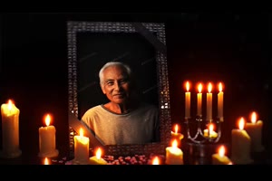 纪念幻灯片蜡烛场景视频怀念英雄人物照片视频pr与ae模板_pr模板网