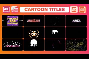 卡通文字标题展示pr模板 Cartoon Titles_pr模板网