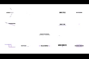 简单文字标题展示包ae模板 Simple Titles Pack_文字特效ae模板