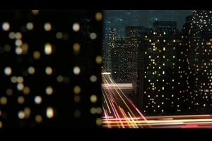 夜晚道路车灯流动光线3D城市建筑霓虹灯LOGO标志视频片头ae模板_VIP专属ae模板