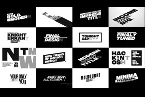 fcpx插件-22个黑白大标题文字动Big Bold Titles