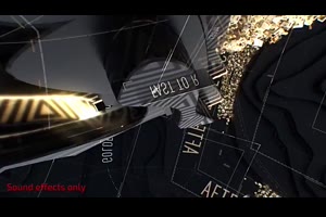 三维抽象空间感镜头切换流动金色粒子logo标志动画AE模板设计素材_logo展示ae模板