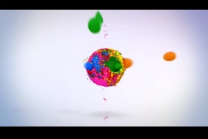 涂料油漆球碰撞飞溅水液体动画制作LOGO视频片头pr模板_pr模板网