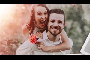 婚礼相册视频制作浪漫唯美光效展示照片动画ae模板素材_婚庆ae模板