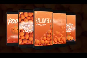 手机端万圣节微信小视频包ae模板 Halloween Instagram Stories_展示ae模板