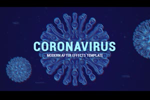 新冠肺炎病毒背景文字标题展示ae模板 Coronavirus Slides_文字特效ae模板
