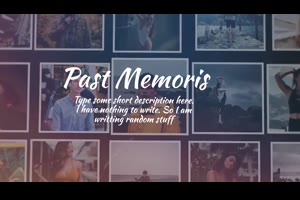 fcpx模板-美好回忆照片墙电子相册图片文字介绍展Past Memories + 使用教