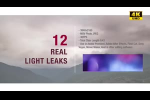 4K视频素材-12个漂亮柔美镜头炫光动Light Leaks