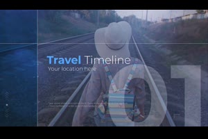 旅行时间记录ae模板 Travel Timeline_展示ae模板