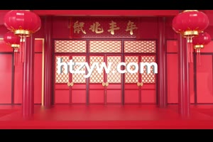 年喜气洋洋中国年锣鼓翻天鼠年吉祥万里晴空片头动画AE模板_VIP专属ae模板