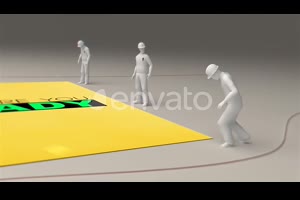 无人机巨大海报拉开盛大开幕视频片头动画ae模板素材_展示ae模板